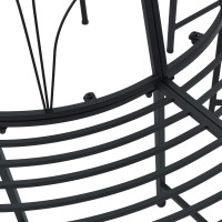 Produktbild för Trädbänk 8-Antal sittplatser Ø 160 x 89 cm Stål Svart Rund