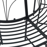 Produktbild för Trädbänk 4-Antal sittplatser 160 x 80 x 89 cm Stål Svart