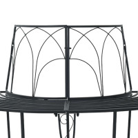 Produktbild för Trädbänk 4-Antal sittplatser 160 x 80 x 89 cm Stål Svart