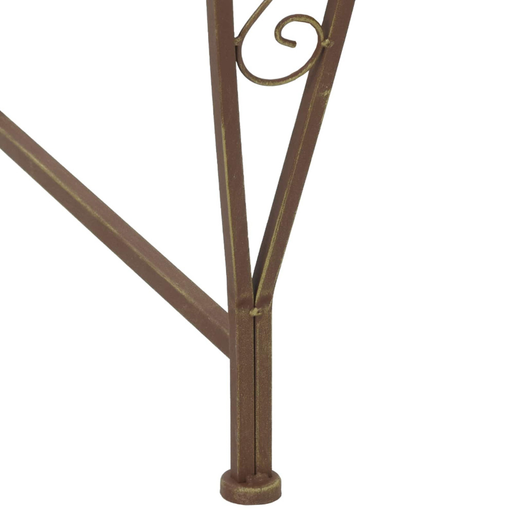 Produktbild för Trädbänk 8-Antal sittplatser Ø 160 x 89 cm Stål Antikbrun Rund