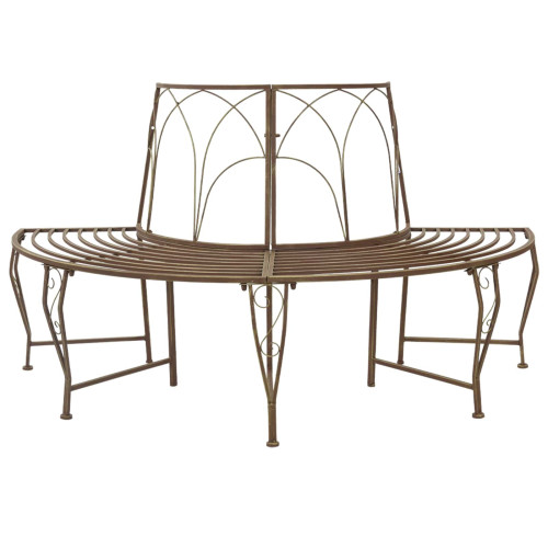 vidaXL Trädbänk 4-Antal sittplatser 160 x 80 x 89 cm Stål Antikbrun