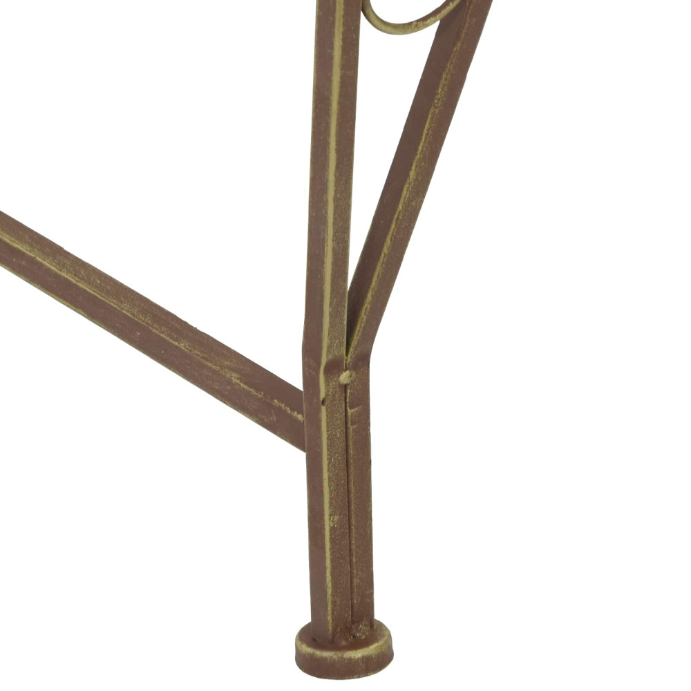 Produktbild för Trädbänk 4-Antal sittplatser 160 x 80 x 89 cm Stål Antikbrun