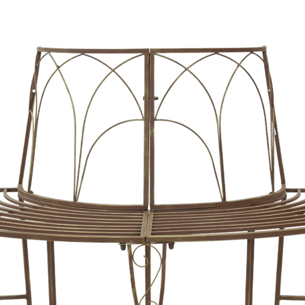 Produktbild för Trädbänk 4-Antal sittplatser 160 x 80 x 89 cm Stål Antikbrun