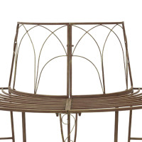 Produktbild för Trädbänk 4-Antal sittplatser 160 x 80 x 89 cm Stål Antikbrun