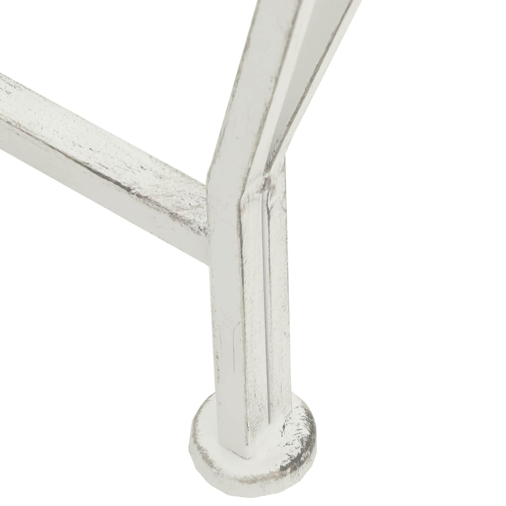 Produktbild för Trädbänk 8-Antal sittplatser Ø 160 x 89 cm Stål Antik vit Rund