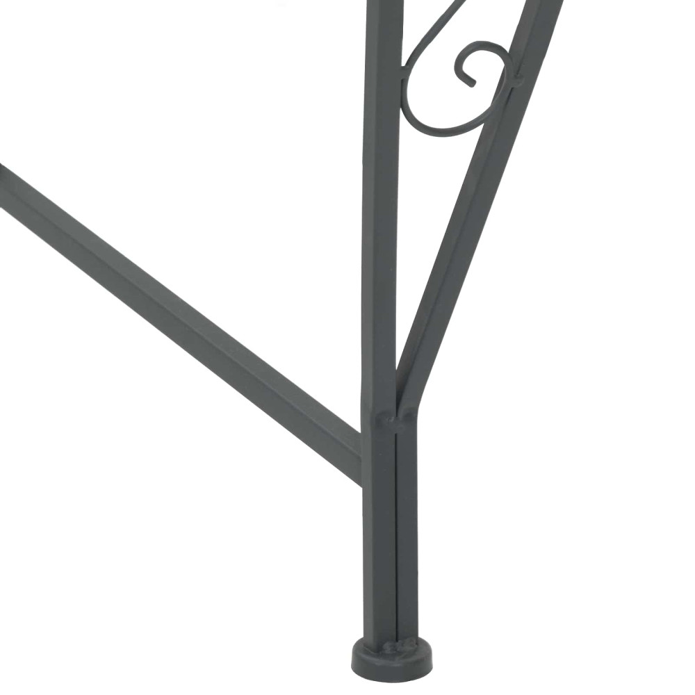 Produktbild för Trädbänk 8-Antal sittplatser Ø 160 x 89 cm Stål Silvergrå Rund