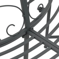Produktbild för Trädbänk 8-Antal sittplatser Ø 160 x 89 cm Stål Silvergrå Rund