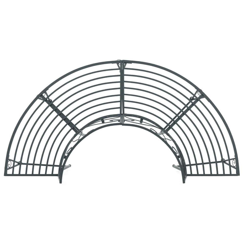 Produktbild för Trädbänk 4-Antal sittplatser 160 x 80 x 89 cm Stål Silvergrå