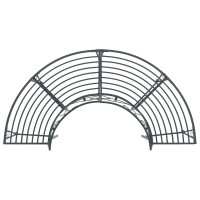 Produktbild för Trädbänk 4-Antal sittplatser 160 x 80 x 89 cm Stål Silvergrå