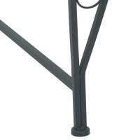 Produktbild för Trädbänk 4-Antal sittplatser 160 x 80 x 89 cm Stål Silvergrå