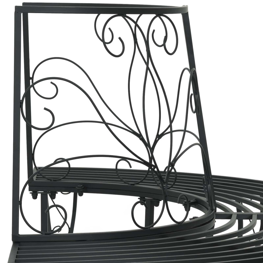 Produktbild för Trädbänk 4-Antal sittplatser 160 x 80 x 89 cm Stål Svart
