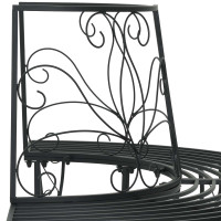 Produktbild för Trädbänk 4-Antal sittplatser 160 x 80 x 89 cm Stål Svart