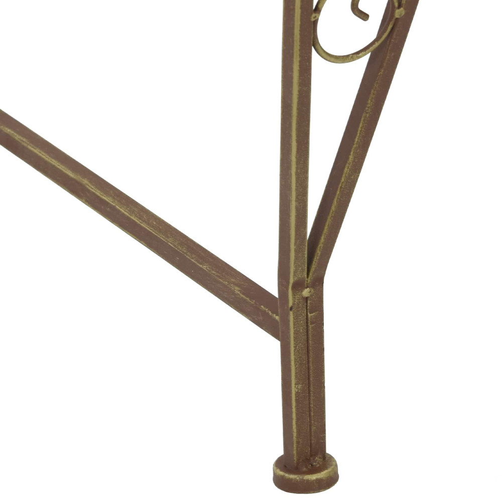 Produktbild för Trädbänk 4-Antal sittplatser 160 x 80 x 89 cm Stål Antikbrun