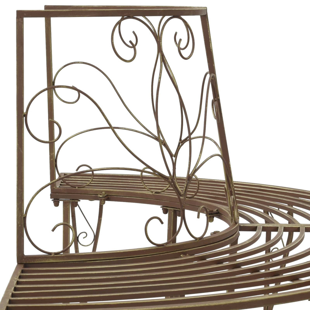 Produktbild för Trädbänk 4-Antal sittplatser 160 x 80 x 89 cm Stål Antikbrun
