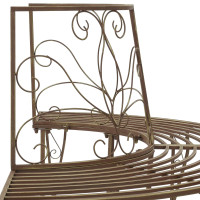Produktbild för Trädbänk 4-Antal sittplatser 160 x 80 x 89 cm Stål Antikbrun