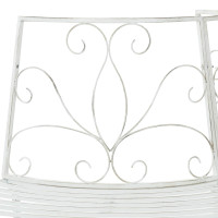 Produktbild för Trädbänk 4-Antal sittplatser 160 x 80 x 89 cm Stål Antik vit