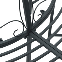 Produktbild för Trädbänk 8-Antal sittplatser Ø 160 x 89 cm Stål Silvergrå Rund