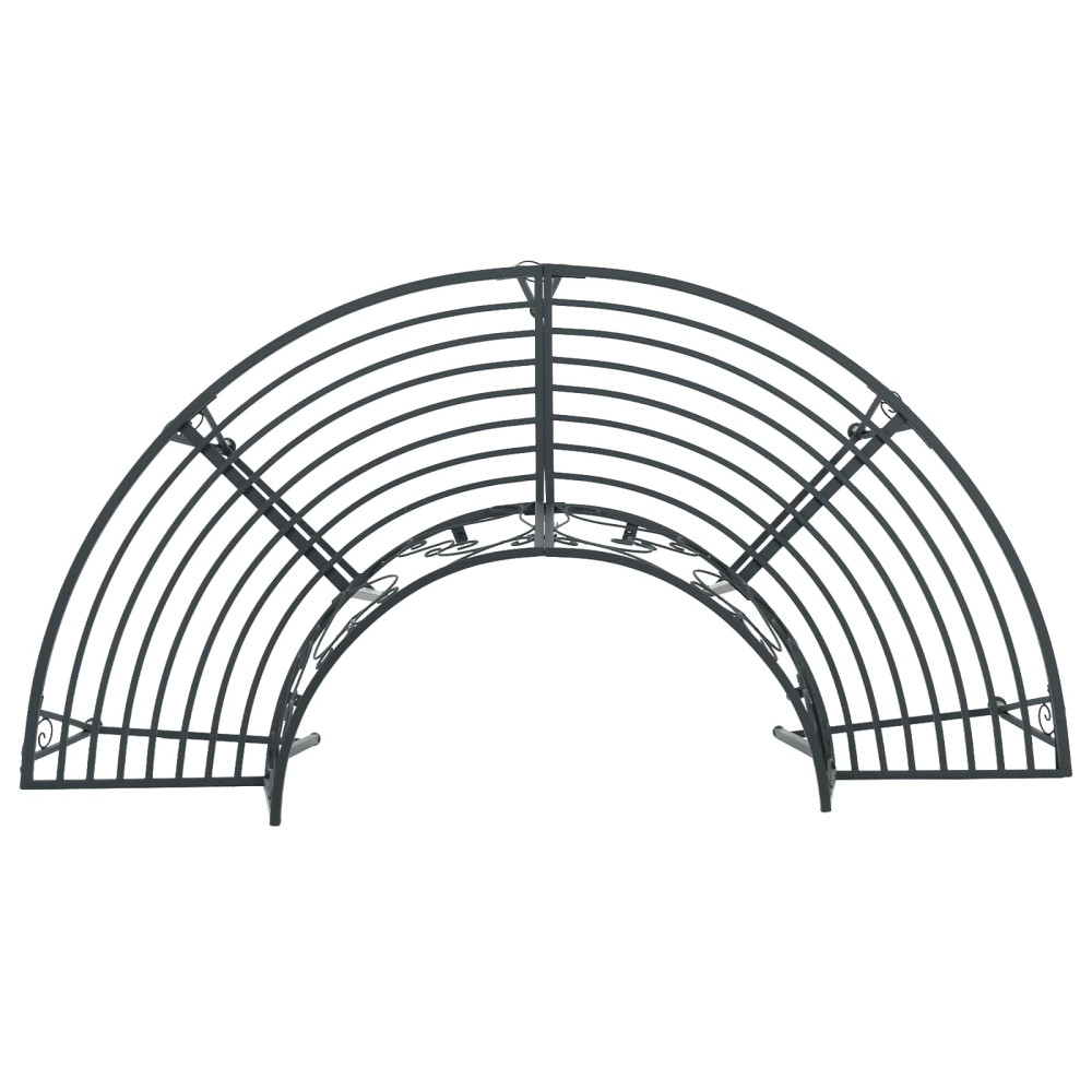 Produktbild för Trädbänk 4-Antal sittplatser 160 x 80 x 89 cm Stål Silvergrå