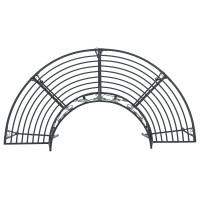 Produktbild för Trädbänk 4-Antal sittplatser 160 x 80 x 89 cm Stål Silvergrå