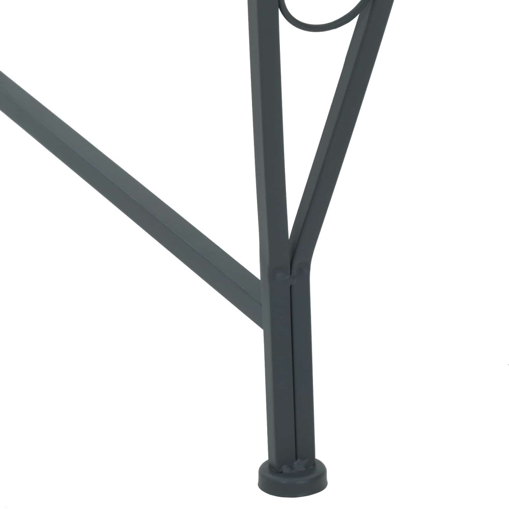 Produktbild för Trädbänk 4-Antal sittplatser 160 x 80 x 89 cm Stål Silvergrå