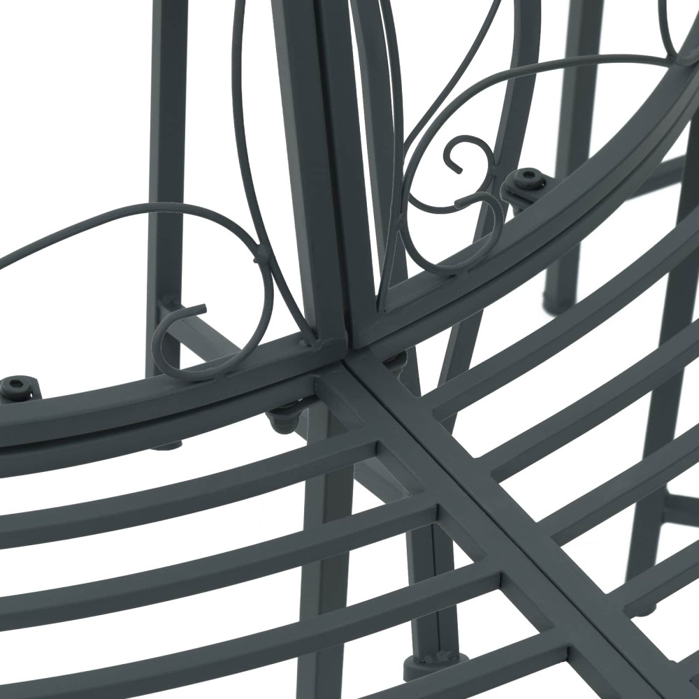 Produktbild för Trädbänk 4-Antal sittplatser 160 x 80 x 89 cm Stål Silvergrå