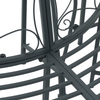 Produktbild för Trädbänk 4-Antal sittplatser 160 x 80 x 89 cm Stål Silvergrå