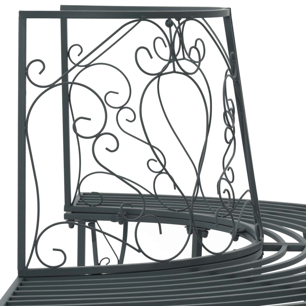 Produktbild för Trädbänk 4-Antal sittplatser 160 x 80 x 89 cm Stål Silvergrå