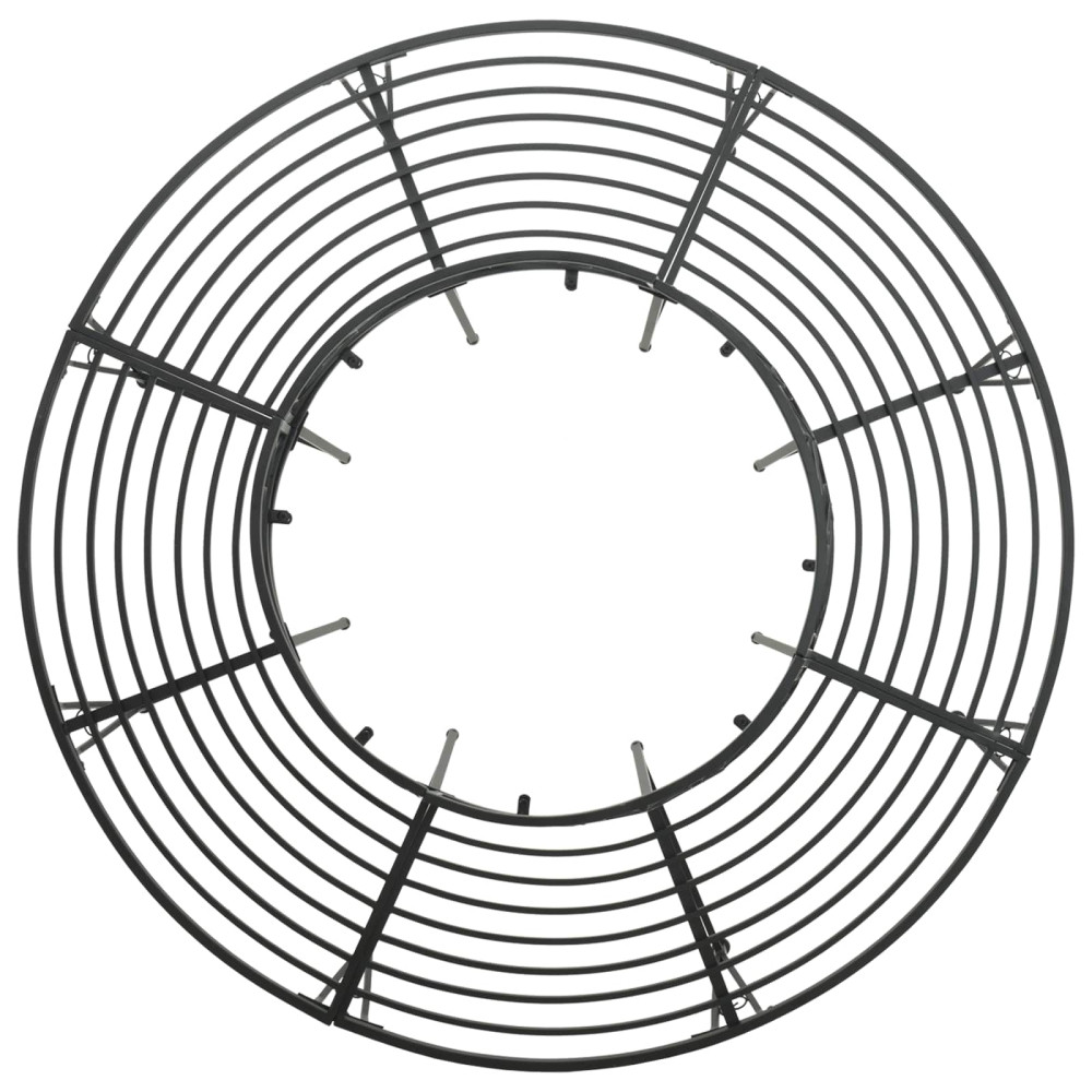 Produktbild för Trädbänk 8-Antal sittplatser Ø 160 x 89 cm Stål Svart Rund