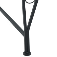 Produktbild för Trädbänk 8-Antal sittplatser Ø 160 x 89 cm Stål Svart Rund