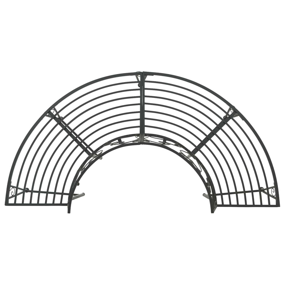 Produktbild för Trädbänk 4-Antal sittplatser 160 x 80 x 89 cm Stål Svart