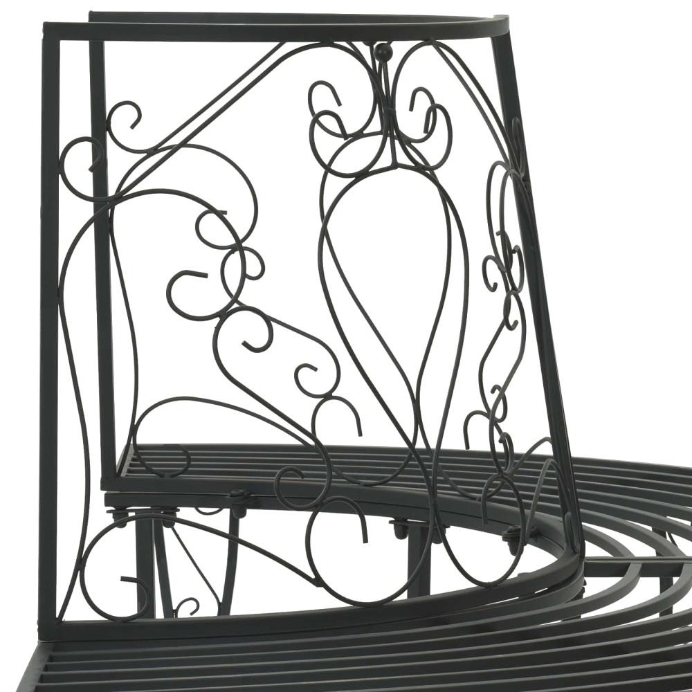 Produktbild för Trädbänk 4-Antal sittplatser 160 x 80 x 89 cm Stål Svart