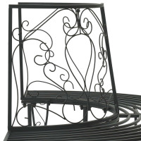 Produktbild för Trädbänk 4-Antal sittplatser 160 x 80 x 89 cm Stål Svart