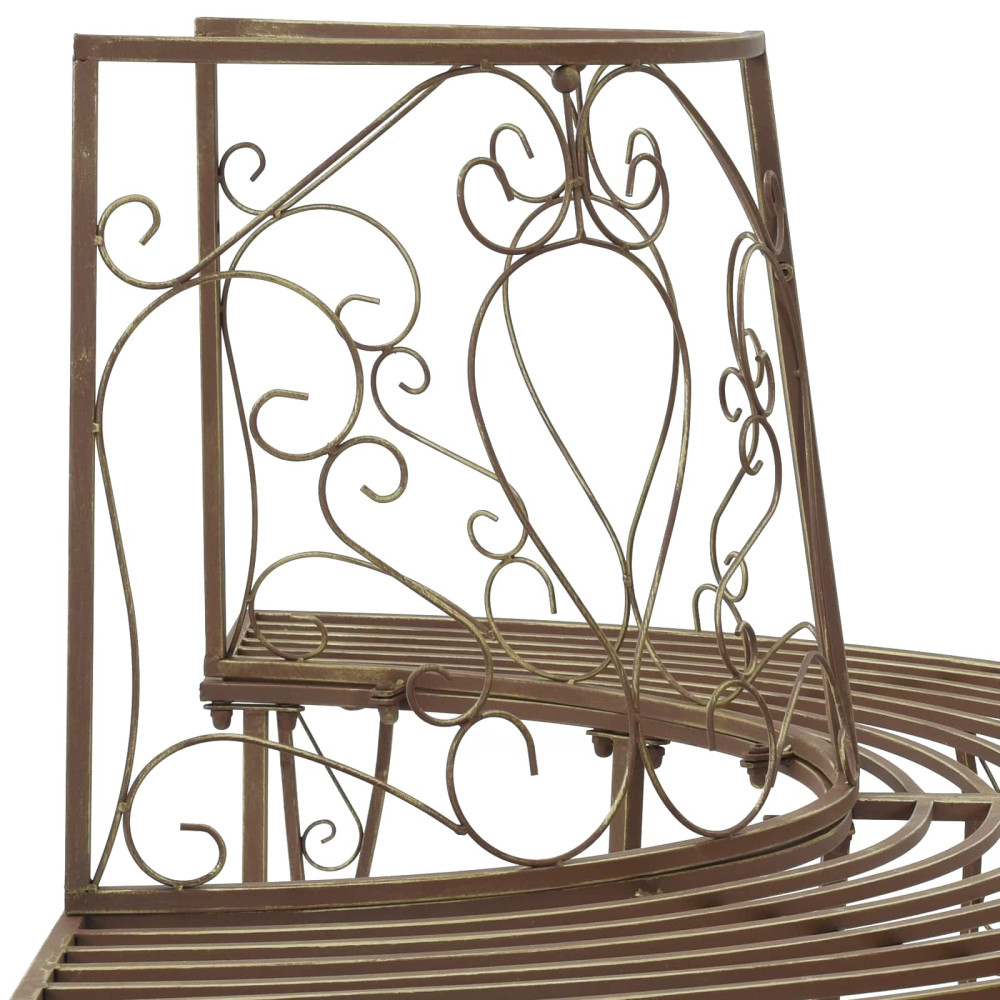 Produktbild för Trädbänk 4-Antal sittplatser 160 x 80 x 89 cm Stål Antikbrun