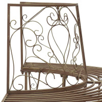 Produktbild för Trädbänk 4-Antal sittplatser 160 x 80 x 89 cm Stål Antikbrun