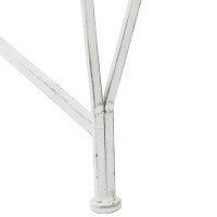 Produktbild för Trädbänk 4-Antal sittplatser 160 x 80 x 89 cm Stål Antik vit