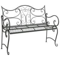 Produktbild för Trädgårdsbänk 2-Antal sittplatser 114 x 56,5 x 90 cm Stål