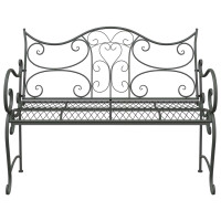 Produktbild för Trädgårdsbänk 2-Antal sittplatser 114 x 56,5 x 90 cm Stål