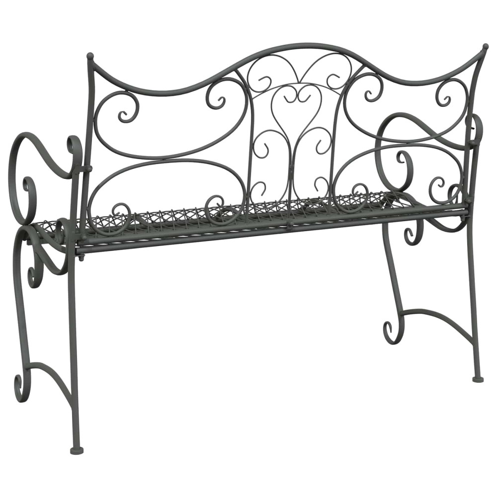 Produktbild för Trädgårdsbänk 2-Antal sittplatser 114 x 56,5 x 90 cm Stål