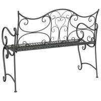 Produktbild för Trädgårdsbänk 2-Antal sittplatser 114 x 56,5 x 90 cm Stål