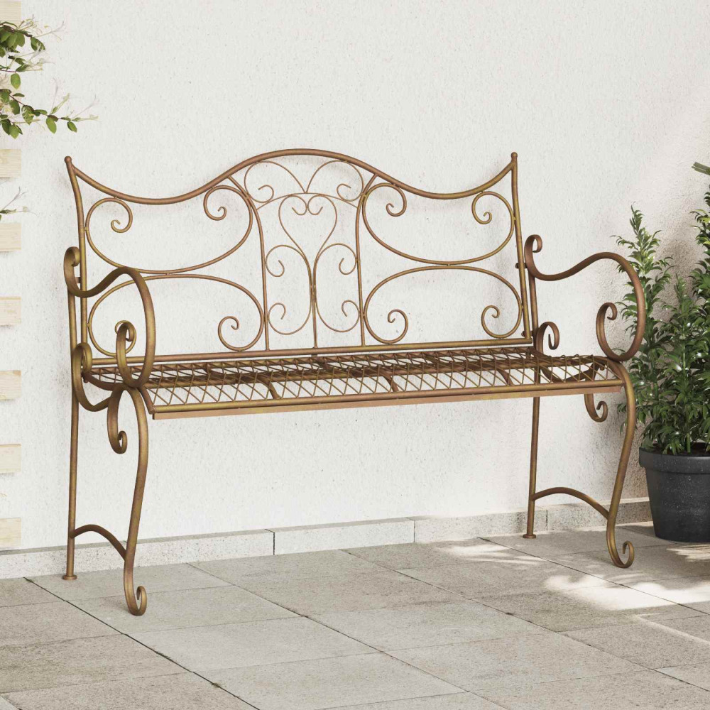 Produktbild för Trädgårdsbänk 2-Antal sittplatser 114 x 56,5 x 90 cm Stål