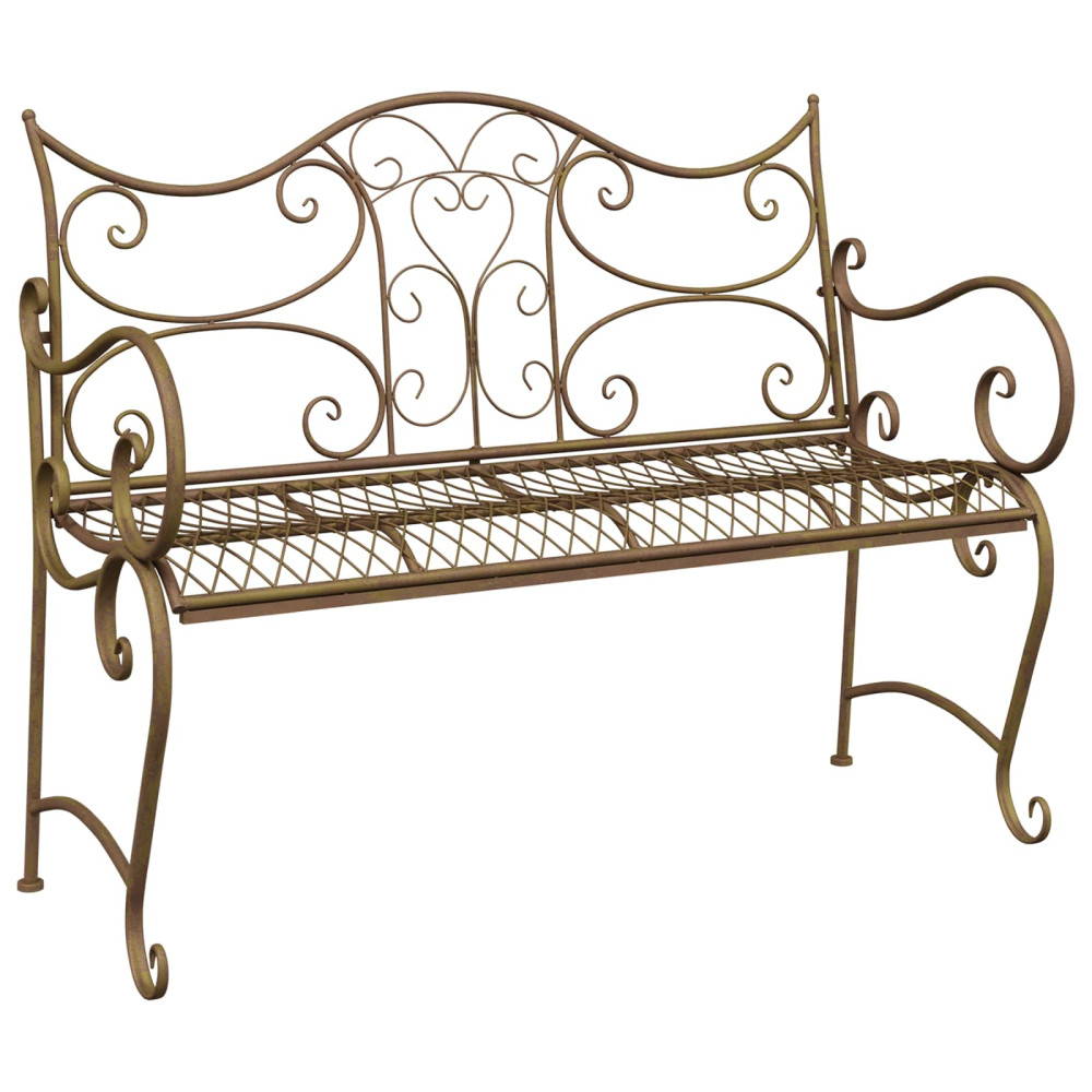 Produktbild för Trädgårdsbänk 2-Antal sittplatser 114 x 56,5 x 90 cm Stål