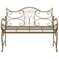 Produktbild för Trädgårdsbänk 2-Antal sittplatser 114 x 56,5 x 90 cm Stål