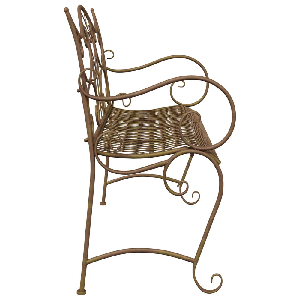 Produktbild för Trädgårdsbänk 2-Antal sittplatser 114 x 56,5 x 90 cm Stål