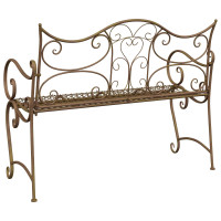 Produktbild för Trädgårdsbänk 2-Antal sittplatser 114 x 56,5 x 90 cm Stål