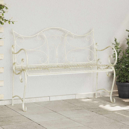 vidaXL Trädgårdsbänk 2-Antal sittplatser 114 x 56,5 x 90 cm Stål