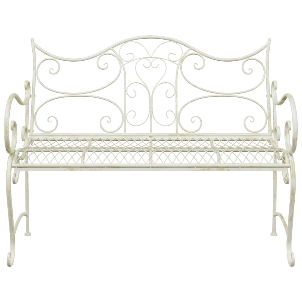 Produktbild för Trädgårdsbänk 2-Antal sittplatser 114 x 56,5 x 90 cm Stål