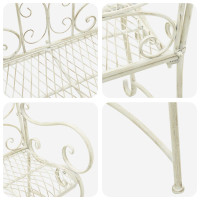 Produktbild för Trädgårdsbänk 2-Antal sittplatser 114 x 56,5 x 90 cm Stål