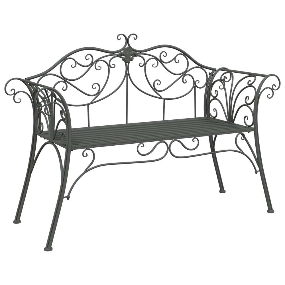 Produktbild för Trädgårdsbänk 2-Antal sittplatser 130 x 47 x 90 cm Stål