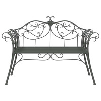 Produktbild för Trädgårdsbänk 2-Antal sittplatser 130 x 47 x 90 cm Stål
