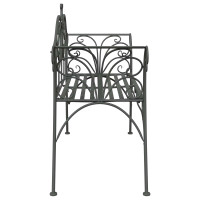 Produktbild för Trädgårdsbänk 2-Antal sittplatser 130 x 47 x 90 cm Stål